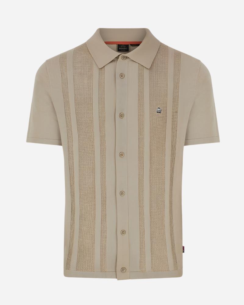 Merc ELSTED Knitted Polo Beige Classic Retro Style