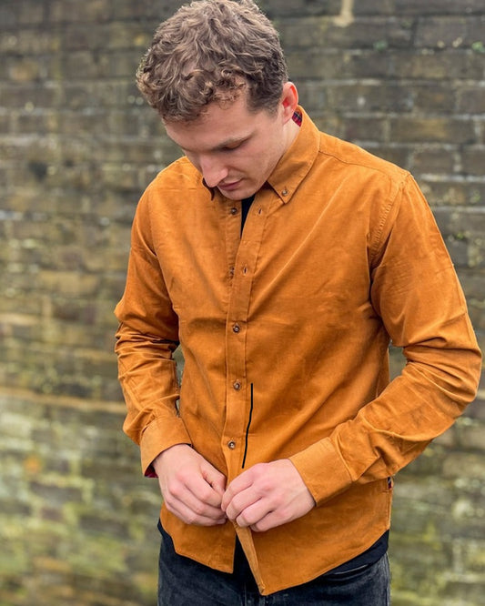 Merc CUDDON Corduroy Shirt Tan