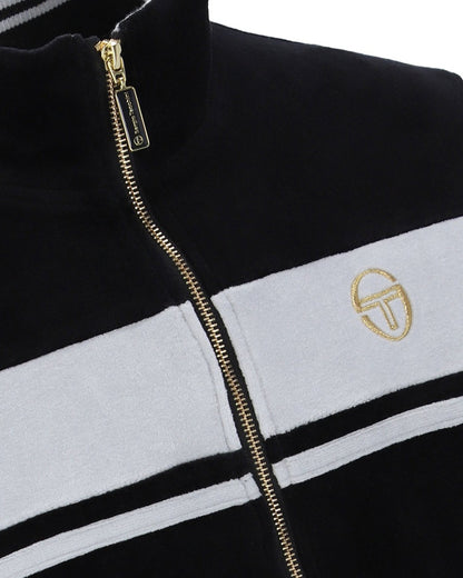 Sergio Tacchini DAMARINDO Velour Track Top Black