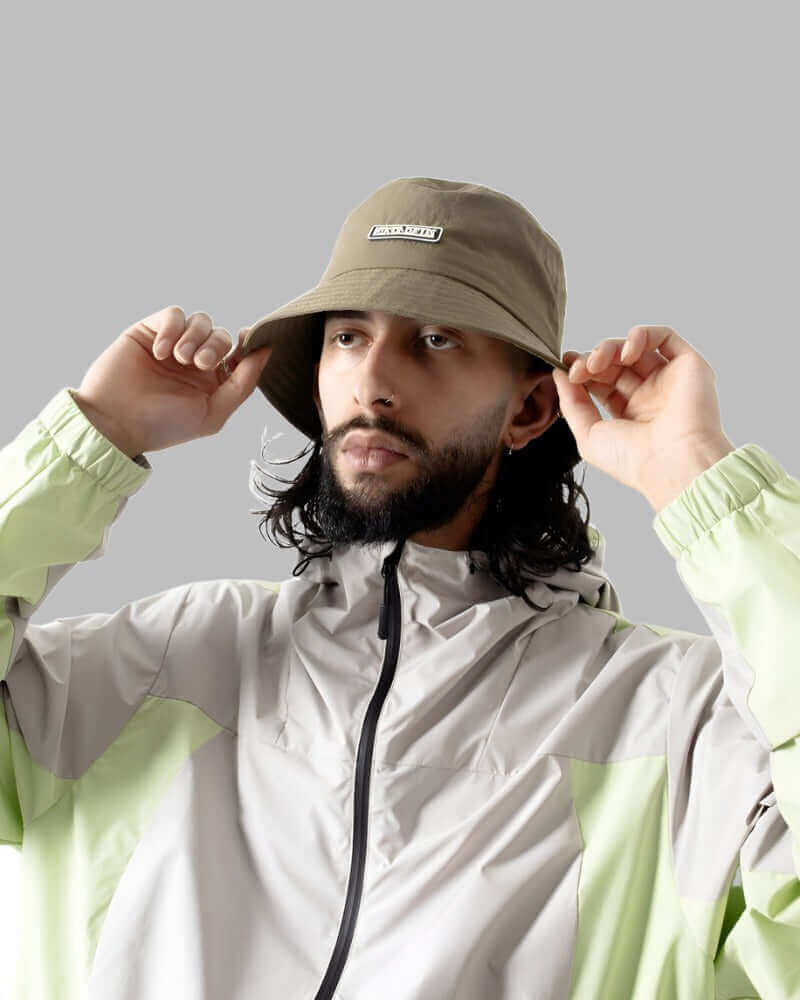 Hikerdelic Glow In The Dark Bucket Hat Khaki Hikerdelic