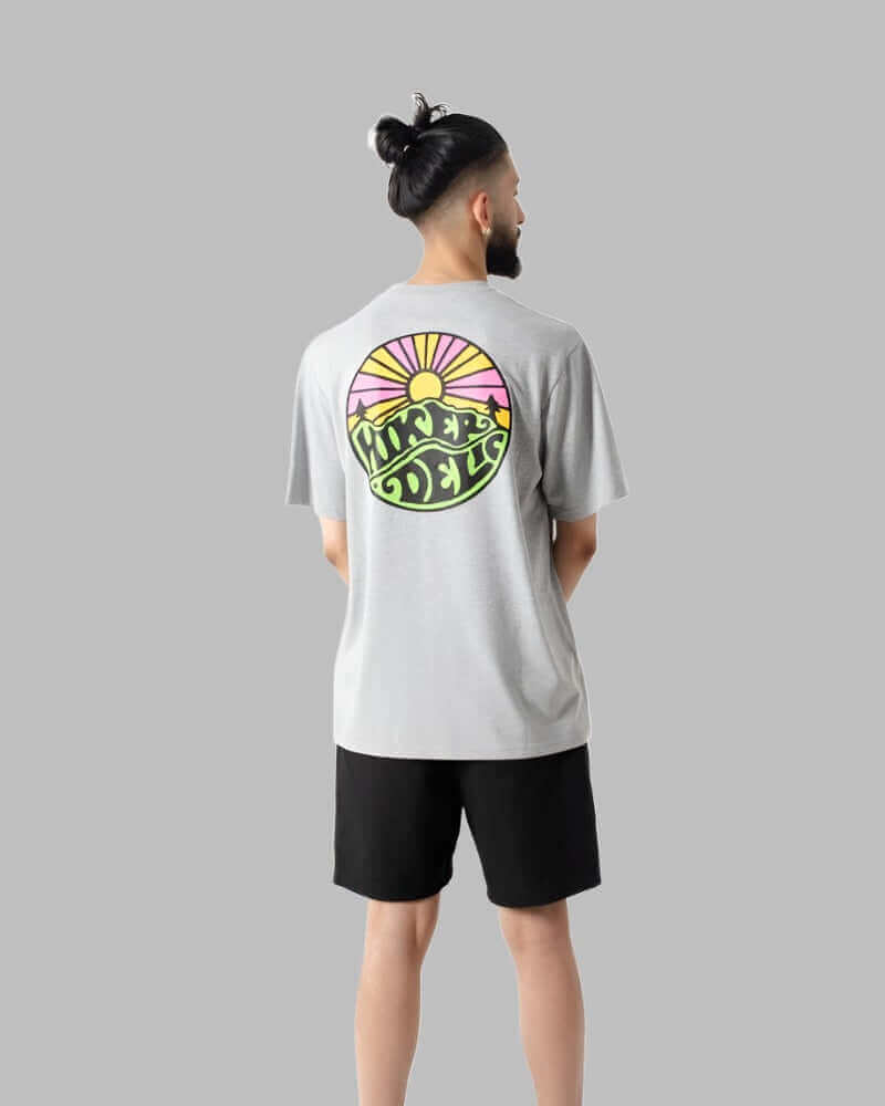 Hikerdelic Original Logo T Shirt Grey Marl Hikerdelic