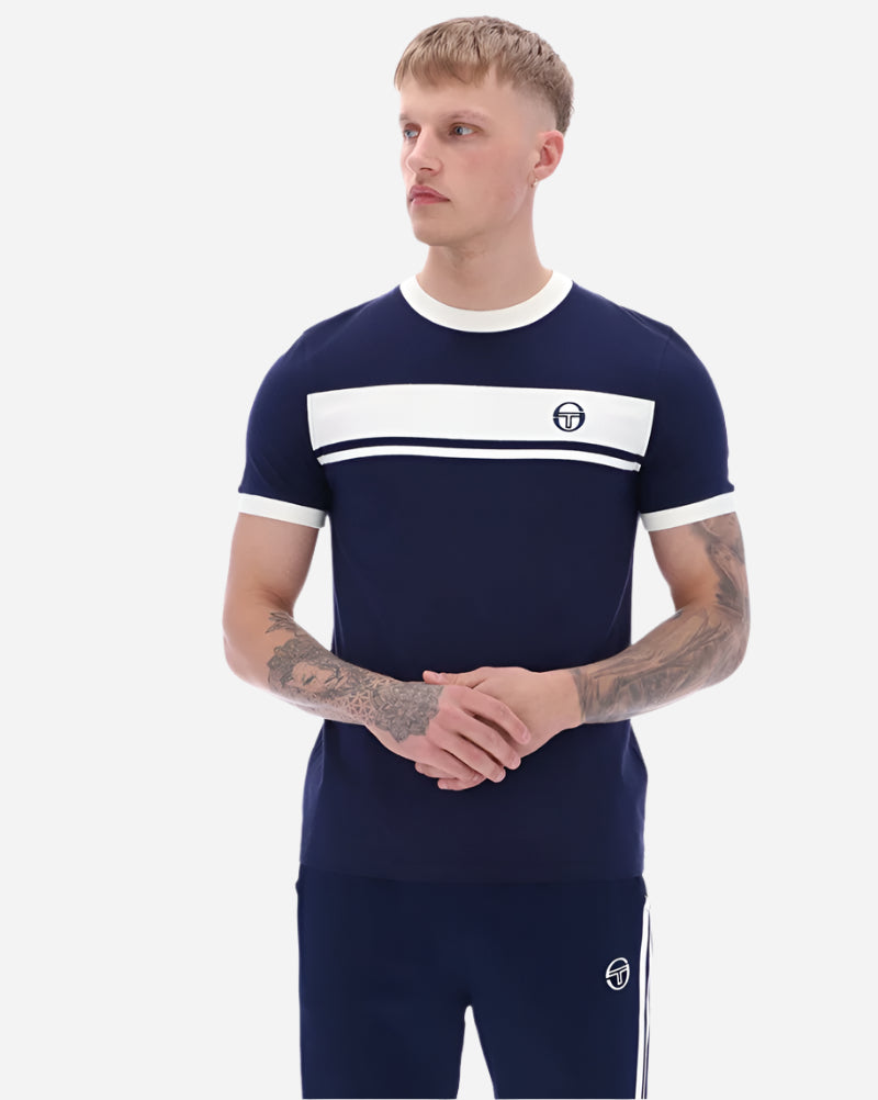 Sergio Tacchini MASTER T Shirt Maritime Blue/Gardenia