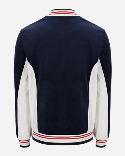 Fila MIGUEL Velour Track Top Navy/Gardenia/Red