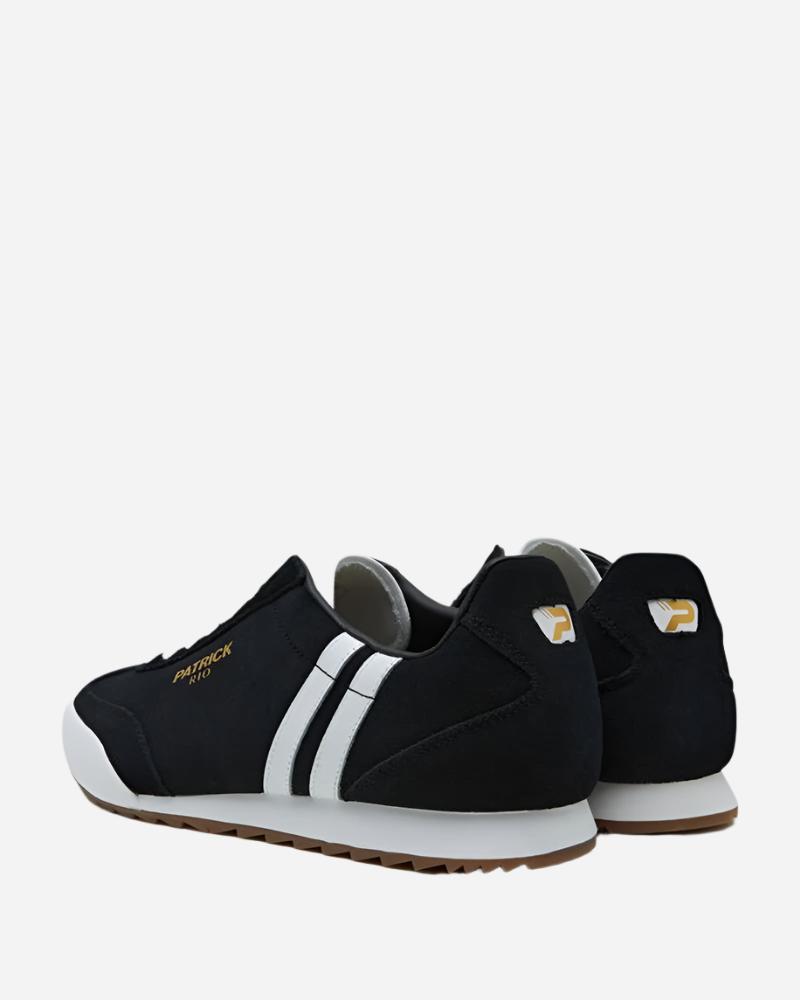 Patrick RIO Black/White | Mens Suede Trainer