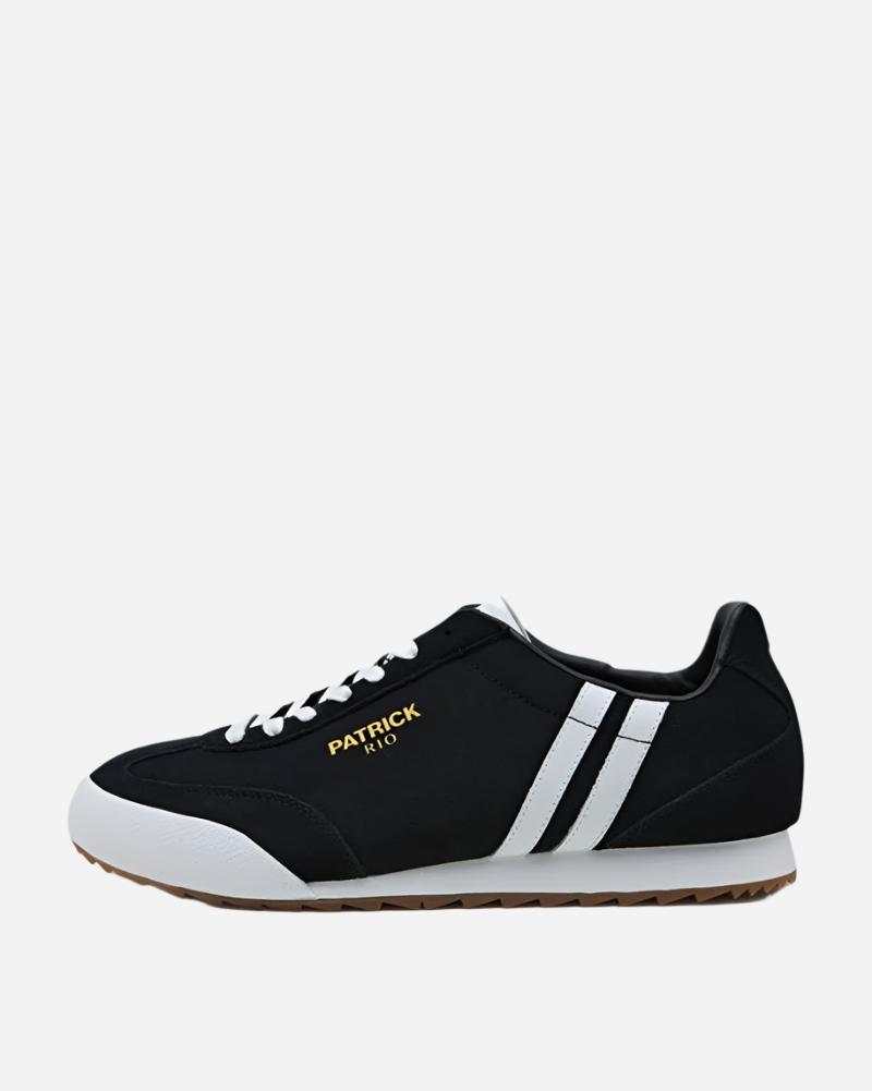 Patrick RIO Black/White | Mens Suede Trainer