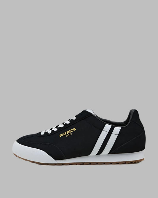 Patrick RIO Black/White | Mens Suede Trainer