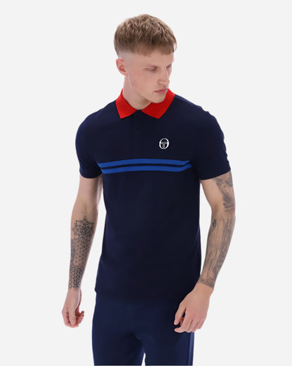 Sergio Tacchini SUPERMAC Polo Maritime Blue/Adrenaline Rush/Nautical Blue