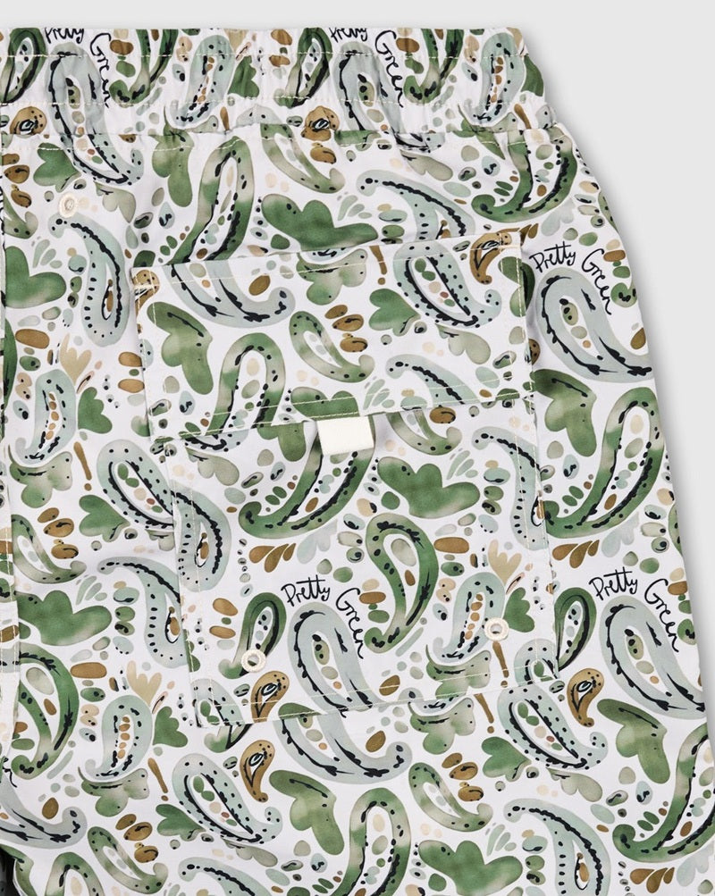 Pretty Green AQUARELLE Paisley Swim Shorts