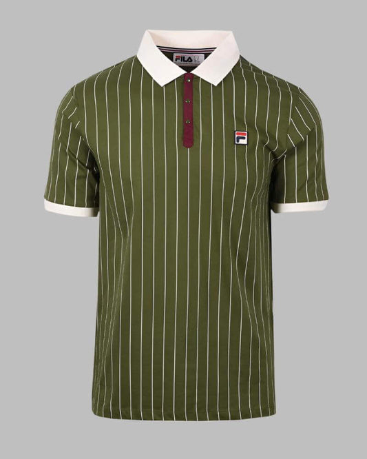 Fila Vintage BB1 Polo Chive/Gardenia/Windsor Wine | Classic Casuals