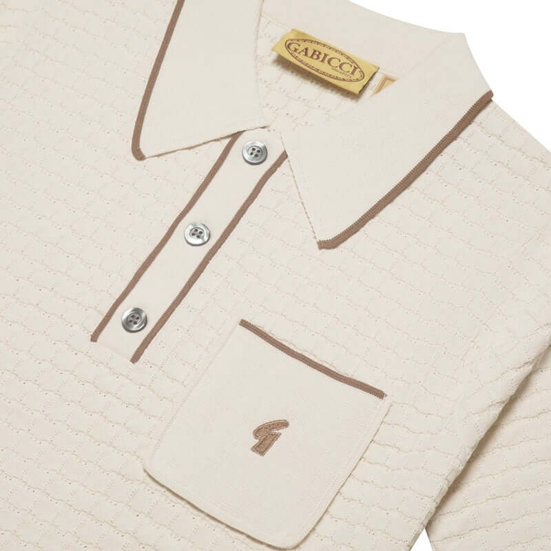 Gabicci Vintage ROY Polo Cream