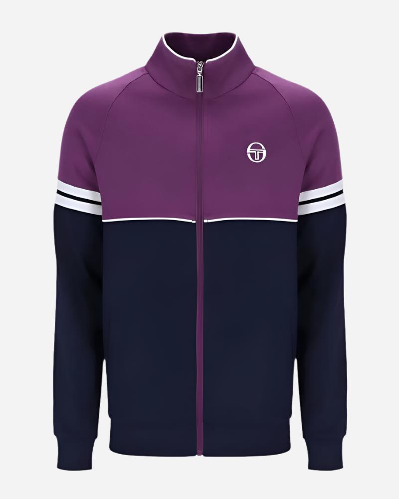 Sergio Tacchini Track Top NEW DAMARINDO in Blackberry/Gardenia