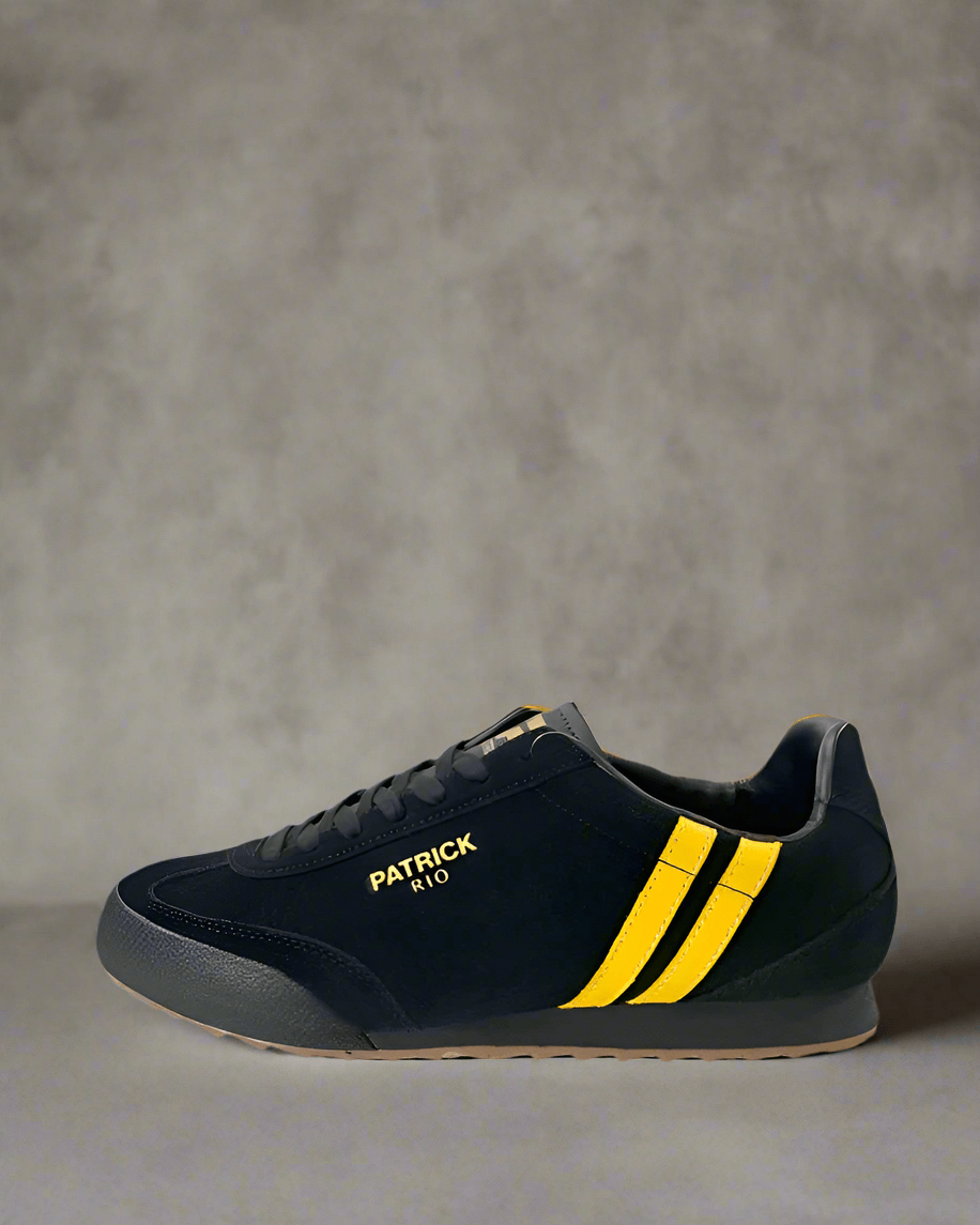 Patrick RIO Mens Trainers Black/Yellow | Casual Classics