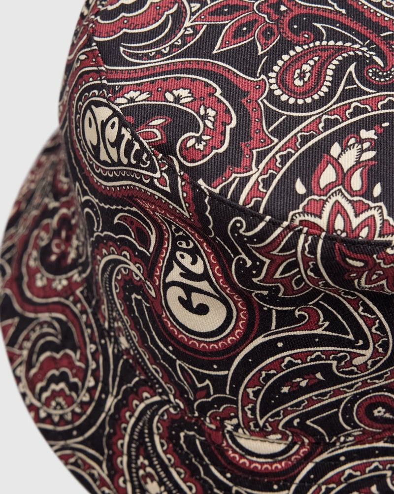 Pretty Green Reversible Paisley Bucket Hat Black/Paisley