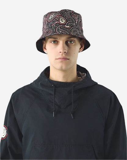 Pretty Green Reversible Paisley Bucket Hat Black/Paisley