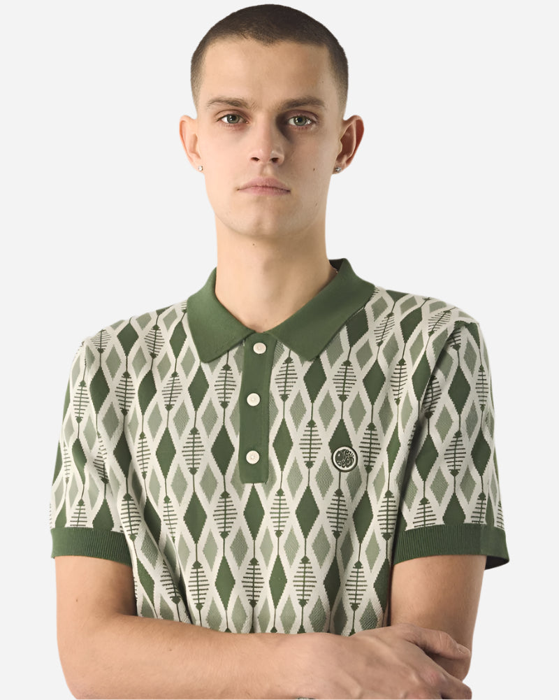 Pretty Green TENOR Knit Polo Green