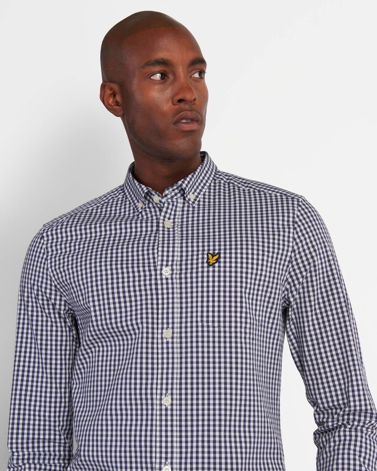 Lyle and scott hot sale slim fit shirt